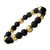 INOX JEWELRY Bracelets Black and Golden Molten Lava Bead Bracelet BR128LAVAGK