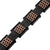 INOX JEWELRY Bracelets Black and Rose Tone Stainless Steel Car Grille Link Bracelet BR14442