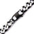 INOX JEWELRY Bracelets Black and Silver Tone Stainless Steel Diamond Cut Chain Link Bracelet BR7620P