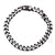 INOX JEWELRY Bracelets Black and Silver Tone Stainless Steel Diamond Cut Chain Link Bracelet BR7620P