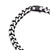 INOX JEWELRY Bracelets Black and Silver Tone Stainless Steel Diamond Cut Chain Link Bracelet BR7620P
