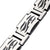 INOX JEWELRY Bracelets Black and Silver Tone Stainless Steel Tribal Cut Out Design H-Link Bracelet BR9007-875
