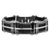 INOX JEWELRY Bracelets Black and Silver Tone Stainless Steel Urbanight Industrial Bracelet BR4229