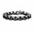 INOX JEWELRY Bracelets Black Gunmetal Silver Tone Stainless Steel Antique Finish with Skull Clasp Chain Bracelet BRLT010AG