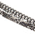 INOX JEWELRY Bracelets Black Gunmetal Silver Tone Stainless Steel Terra Pattern Double Wrap Bracelet BR33977
