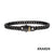 INOX JEWELRY Bracelets Black Matte Finish 18K Gold Ion Plated Stainless Steel Genuine Black Sapphire Gemstone Accent Miami Cuban Bracelet BR659K-885