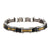 INOX JEWELRY Bracelets Black, Silver Tone and Golden Tone Stainless Steel Reversible Bracelet BRDS6