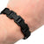 INOX JEWELRY Bracelets Black Stainless Steel Adjustable Honeycomb Link Bracelet BR11267