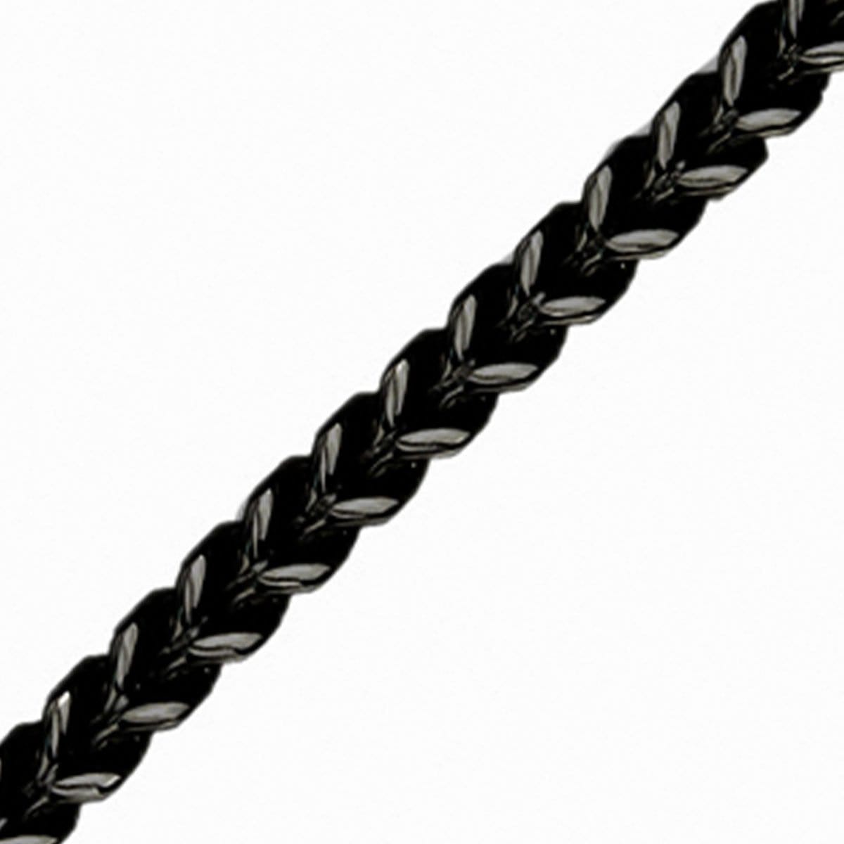 INOX JEWELRY Bracelets Black Stainless Steel Classic Franco Chain Bracelet BR750K