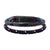INOX JEWELRY Bracelets Black Stainless Steel with Nylon Cord Denim Stacking Duo Bracelet BRM1001