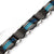 INOX JEWELRY Bracelets Blue and Black Stainless Steel Reversible Bracelet BR175112