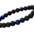 INOX JEWELRY Bracelets Blue Tiger's Eye with Black Molten Lava Bead Bracelet BR138TEB