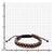 INOX JEWELRY Bracelets Brown Hematite Bead Black Nylon and Silver Tone Stainless Steel Detail Adjustable Bracelet BR20172BRNHM