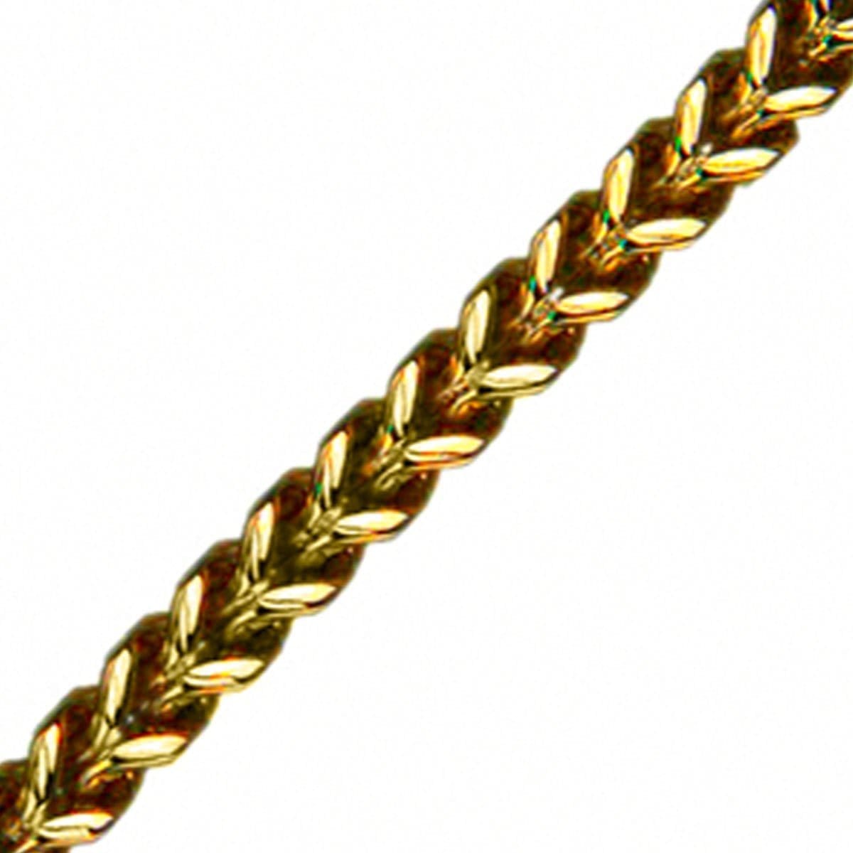 INOX JEWELRY Bracelets Golden Tone Stainless Steel Classic Franco Chain Bracelet BR750G