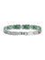 INOX JEWELRY Bracelets Green and Silver Tone Stainless Steel Columbian Football Team Link Bracelet SLBR3387