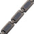 INOX JEWELRY Bracelets Gunmetal Silver Tone Stainless Steel Matte Finish with Genuine Blue Sandstone Inlay Link Bracelet BR101GM