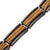 INOX JEWELRY Bracelets Gunmetal Silver Tone Stainless Steel with Inlaid Zebra Wood Adjustable Block Bracelet BR14458