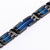 INOX JEWELRY Bracelets Matte Black & Blue IP Link Bracelet BR17834