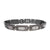 INOX JEWELRY Bracelets Matte Finish Gunmetal Silver Tone Stainless Steel Deer Antler Inlay Link Bracelet BR099GM