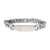 INOX JEWELRY Bracelets Matte Finish Silver Tone Stainless Steel Engravable ID Curb Chain Bracelet BR35190
