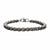 INOX JEWELRY Bracelets Silver Tone Stainless Steel 5mm Matte Finish Byzantine Link Bracelet BR34260