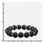 INOX JEWELRY Bracelets Silver Tone Stainless Steel Black Molten Lava Bead Bracelet BR136