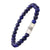 INOX JEWELRY Bracelets Silver Tone Stainless Steel Blue Lapis Gemstone Bracelet BREL02