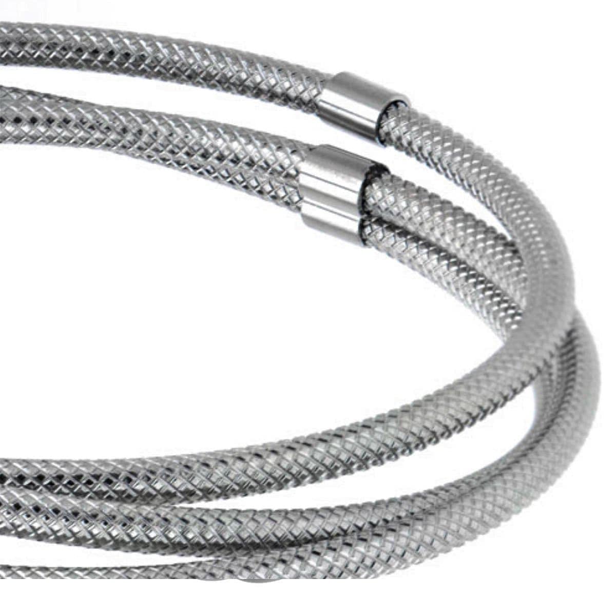 INOX JEWELRY Bracelets Silver Tone Stainless Steel Connected Three Kadaa Set BR13101