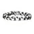 INOX JEWELRY Bracelets Silver Tone Stainless Steel Matte Finish Skull Clasp Detail Bracelet BRLT010M