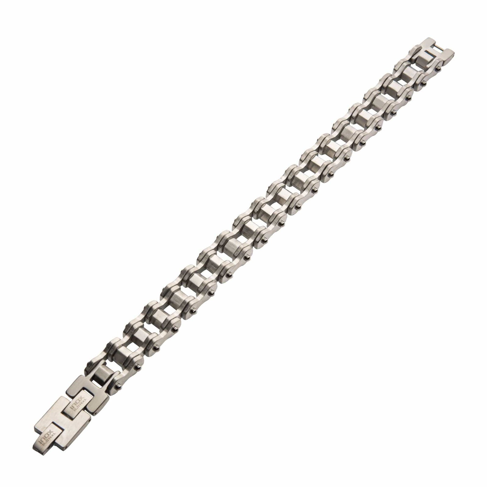 INOX JEWELRY Bracelets Silver Tone Stainless Steel Motorcycle Chain Bracelet BR36915-85