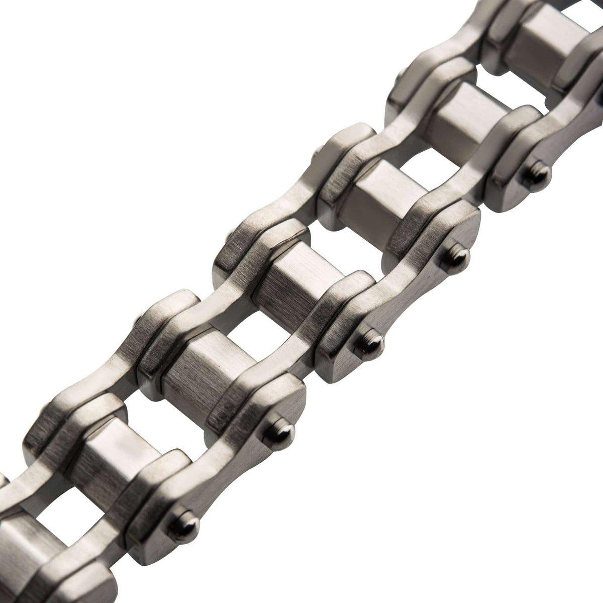 INOX JEWELRY Bracelets Silver Tone Stainless Steel Motorcycle Chain Bracelet BR36915-85