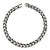 INOX JEWELRY Bracelets Silver Tone Stainless Steel Oxidized Finish 11mm Diamond Cut Link Chain Bracelet BRAT02511-85