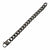 INOX JEWELRY Bracelets Silver Tone Stainless Steel Oxidized Finish 13mm Diamond Cut Link Chain Bracelet BRAT04213-85