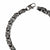 INOX JEWELRY Bracelets Silver Tone Stainless Steel Oxidized Finish 8mm Byzantine Chain Biker Bracelet BRAT0478-85