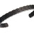 INOX JEWELRY Bracelets Silver Tone Stainless Steel Oxidized Finish Arrow Design Cuff Kada BR32676AS
