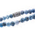 INOX JEWELRY Bracelets Silver Tone Stainless Steel with Blue Cracked Agate 6mm Bead Stackable Bracelet BRSS8415K