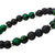 INOX JEWELRY Bracelets Silver Tone Stainless Steel with Green Tiger's Eye and Black Molten Lava Bead 6mm Bracelet BR146TEG