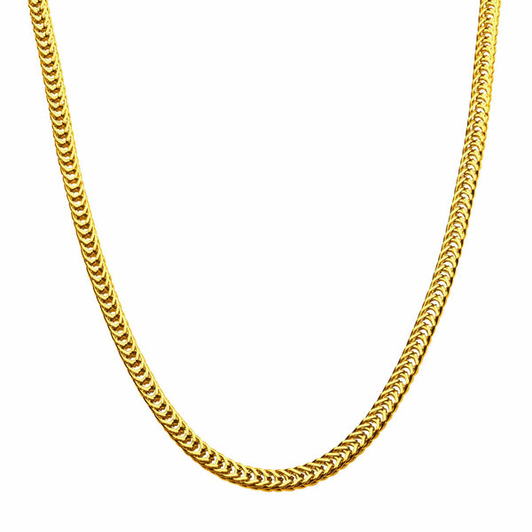 Buy 18K Gold Plated Stainless Steel 4mm Foxtail Chain- INOX