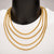 INOX JEWELRY Chains 18K Gold Ion Plated Stainless Steel 4mm Foxtail Chain