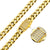 INOX JEWELRY Chains 18K Gold Ion Plated Stainless Steel Miami Cuban Chain with CZ Double Tab Box Clasp NSTC2106-24GP