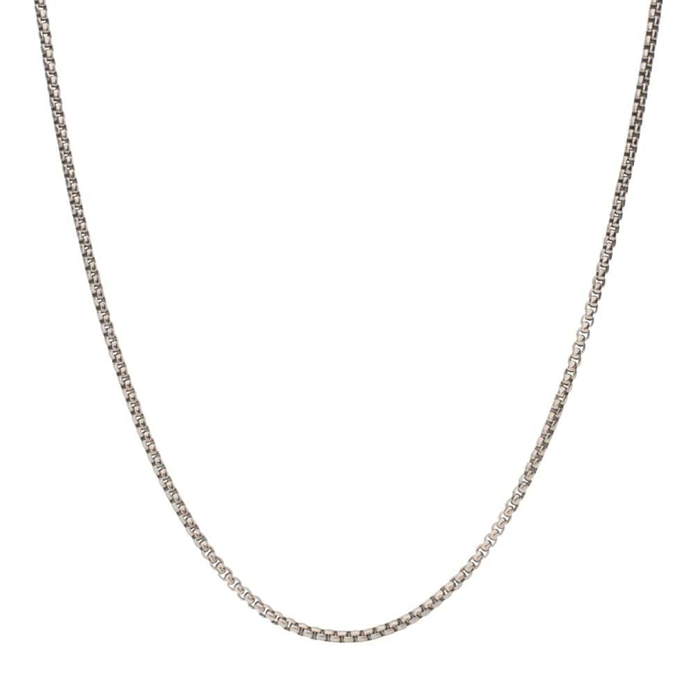 INOX JEWELRY Chains 3mm Titanium Box Chain Necklace