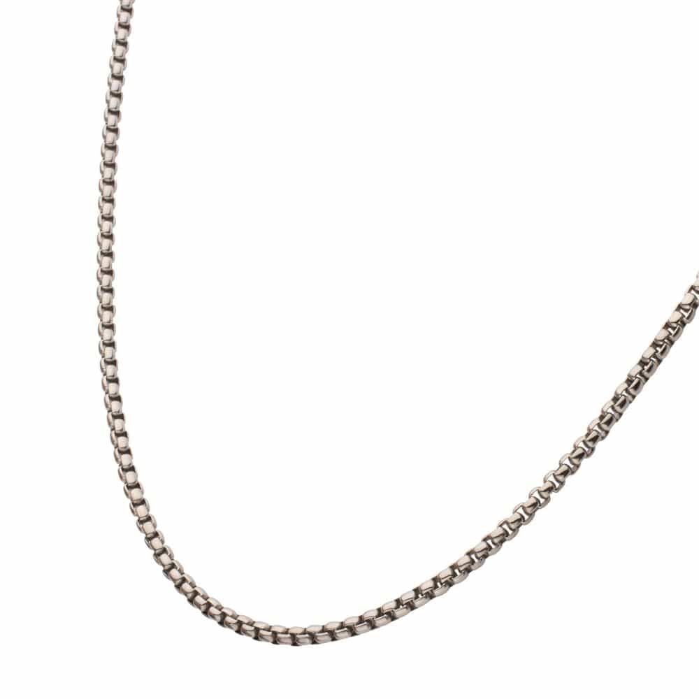 INOX JEWELRY Chains 3mm Titanium Box Chain Necklace