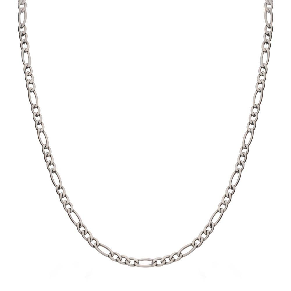 INOX JEWELRY Chains 4.7mm Titanium Figaro Chain Necklace