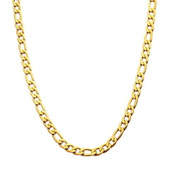 アクセサリー 14K Gold Figaro Chain BELIEVER JEWELRY Buy 4mm 18Kt Gold IP Figaro Chain Necklace Online - INOX Jewelry