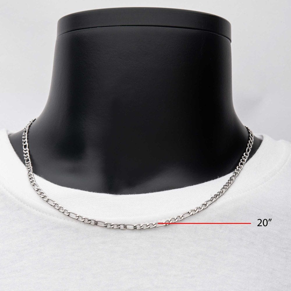 INOX JEWELRY Chains 4mm Steel Figaro Chain Necklace