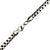 INOX JEWELRY Chains Antiqued Silver Tone Stainless Steel 5mm Flat Square Chain NSTC9239-20