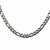 INOX JEWELRY Chains Black and Silver Tone Stainless Steel 9mm Figaro Link Chain NSTC7628P-24