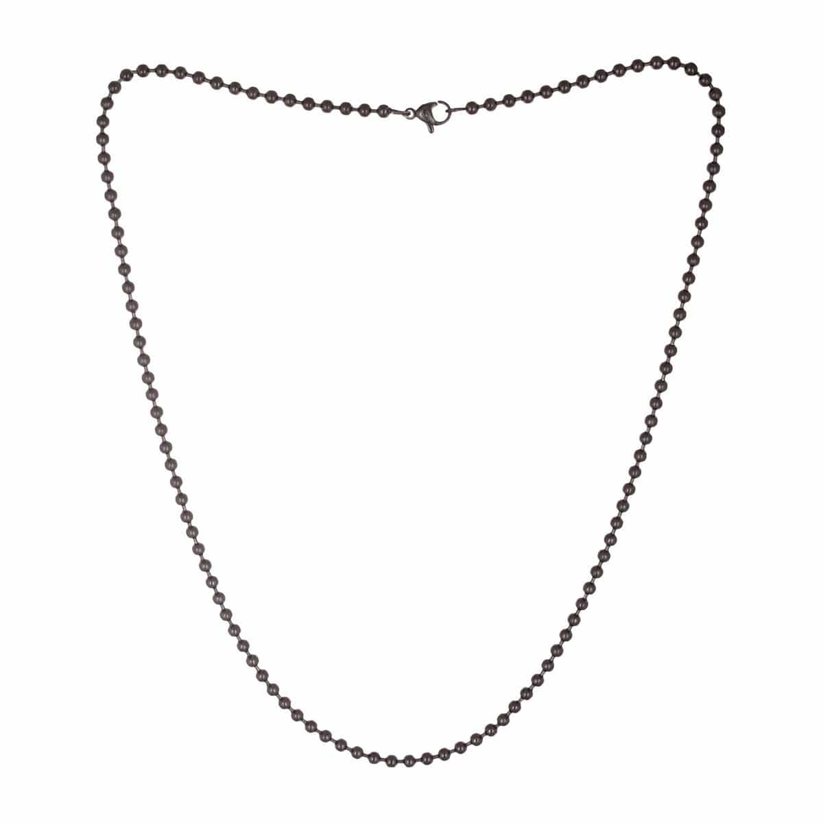 Buy Black Stainless Steel 3mm Ball Chain with Lobster Claw-Closure