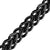 INOX JEWELRY Chains Black Stainless Steel 4mm Franco Link Chain