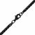 INOX JEWELRY Chains Black Stainless Steel Polished 3.5 mm Round Wheat Chain